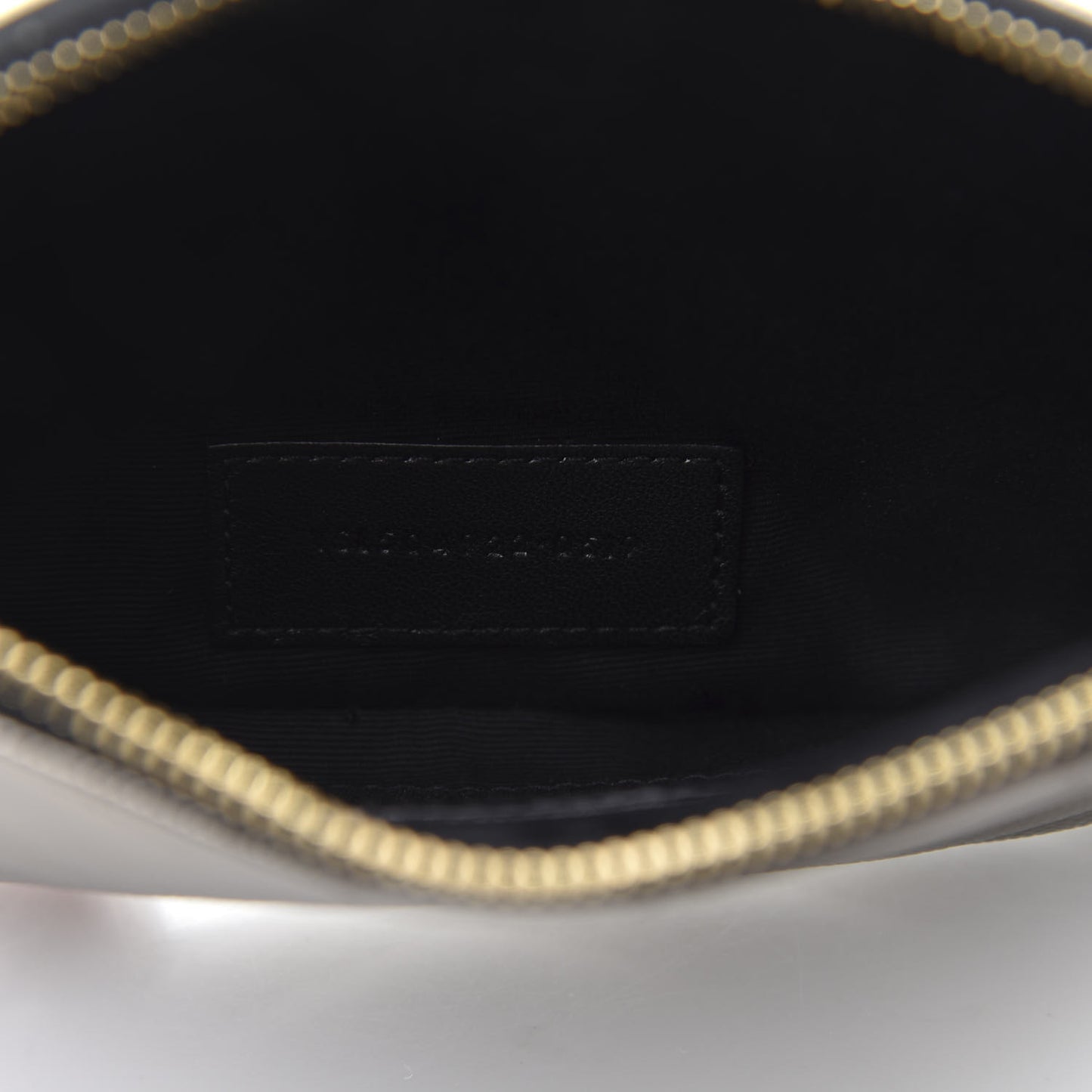 Metallic Grain De Poudre Matelasse Chevron Monogram Bill Pouch Piombo