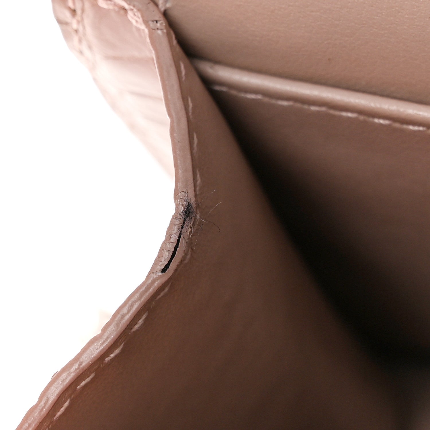 Saint Laurent Calfskin Crocodile Embossed Monogram Sunset Chain Wallet Soft Nude 15 of 15