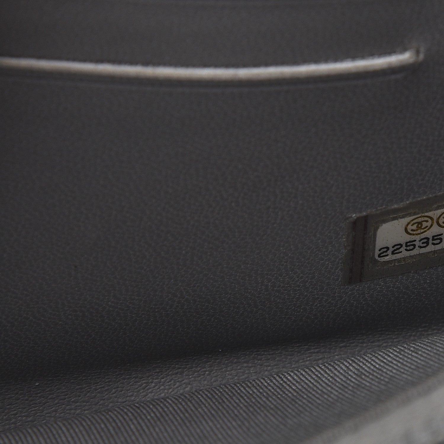 Chanel Metallic Caviar Chevron Quilted Boy Small Zip Around Wallet Silver 8 of 9