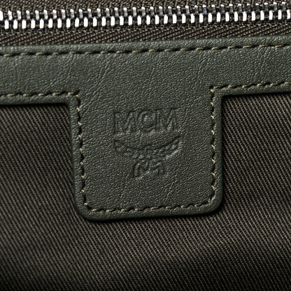 MCM Visetos Large Traveler Weekender Duffle Bag Winter Moss 6 of 12