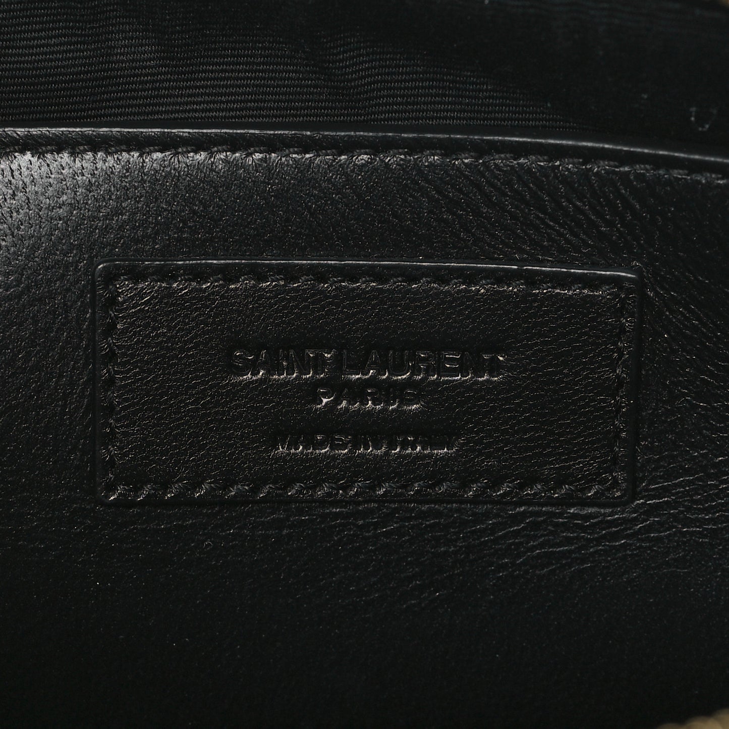 Lambskin Quilted Gaby Zipped Shoulder Bag Black