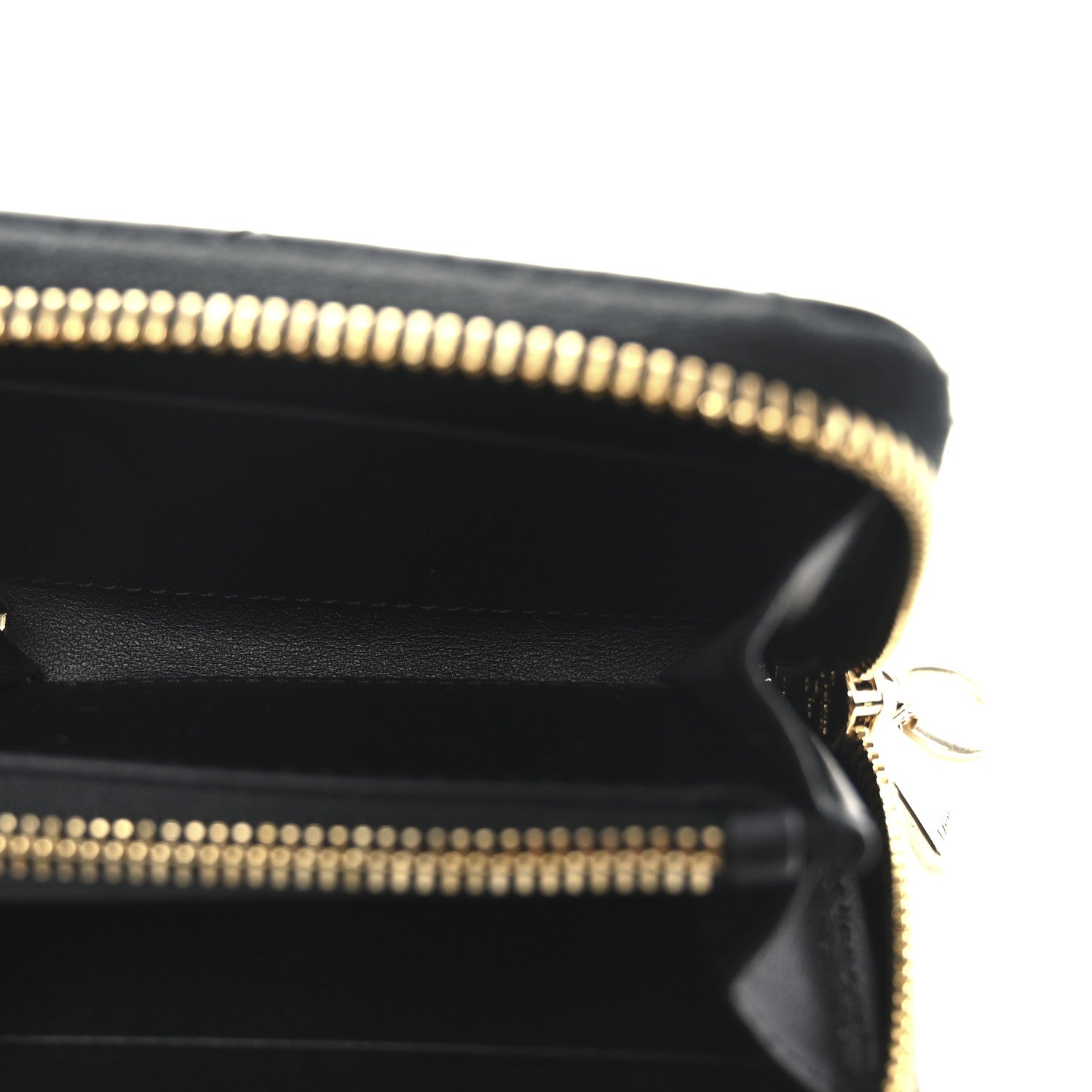 Christian Dior Lambskin Cannage Small Lady Dior Voyageur Coin Purse Black 5 of 7