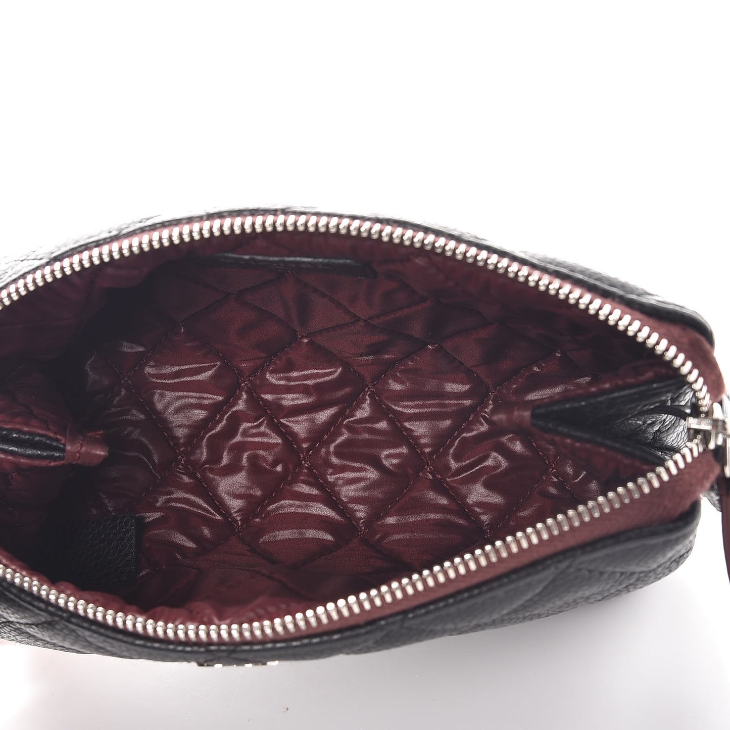 Caviar Quilted Small Cosmetic Case Black