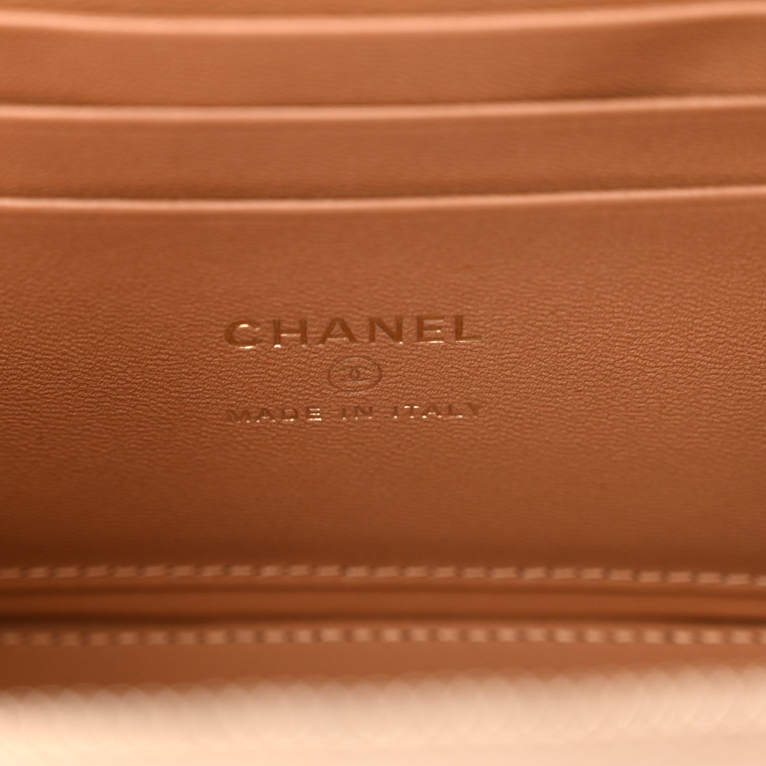 Chanel Lambskin Quilted Small Top Handle Vanity Case With Chain Ecru Dark Beige 6 of 10