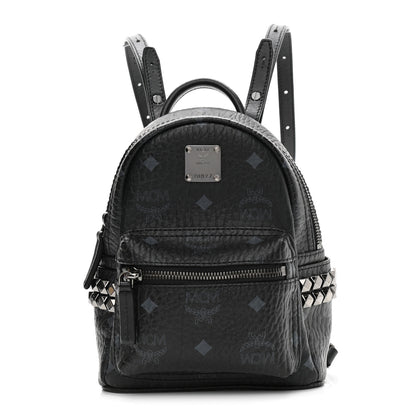 MCM Visetos Side Stud X-Mini Stark Bebe Boo Backpack Black 1 of 13