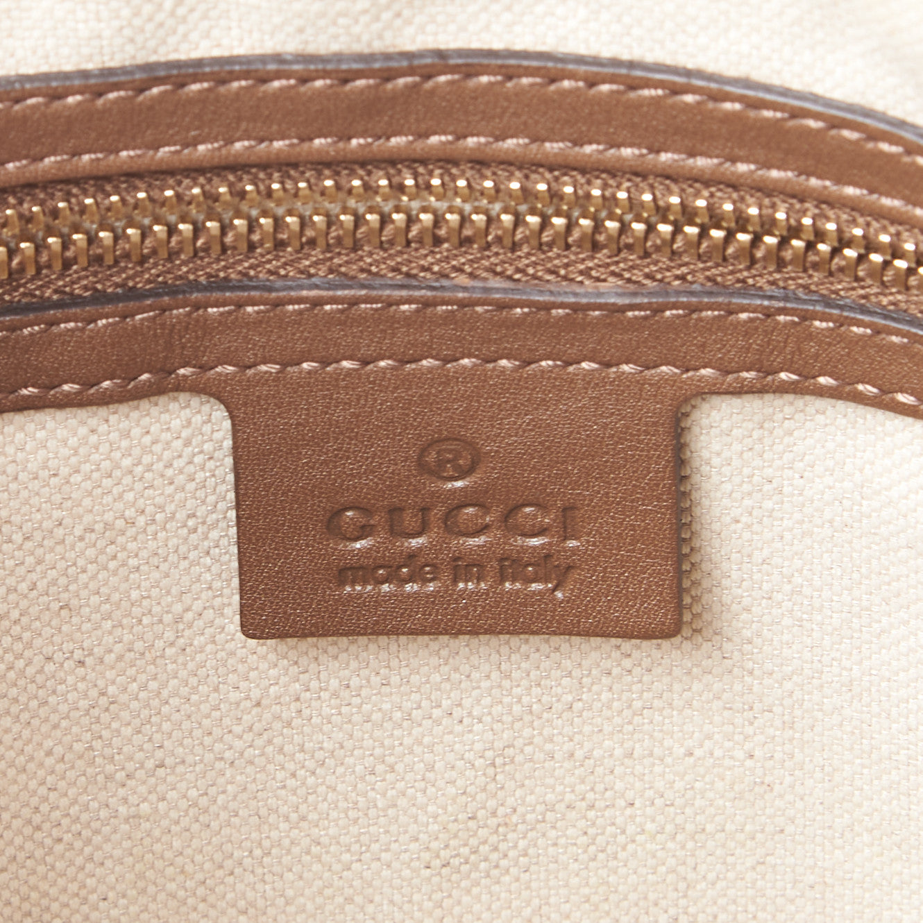 GG Supreme Monogram Margaux Calfskin Small Nice Top Handle Dome Bag Beige Ebony Acero