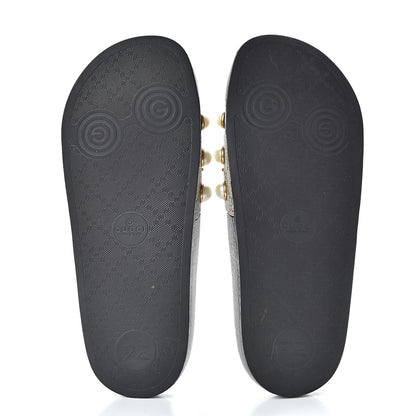 Gucci GG Supreme Monogram Pearls Slide Sandals 38 Beige 6 of 13