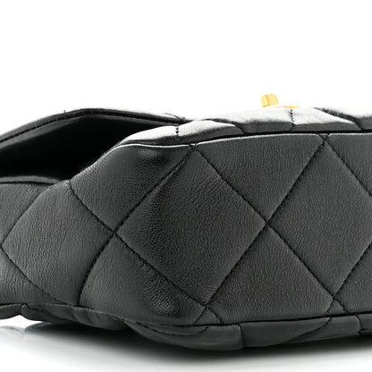 Chanel Lambskin Plexiglass Quilted Coco Love Flap Black 9 of 10