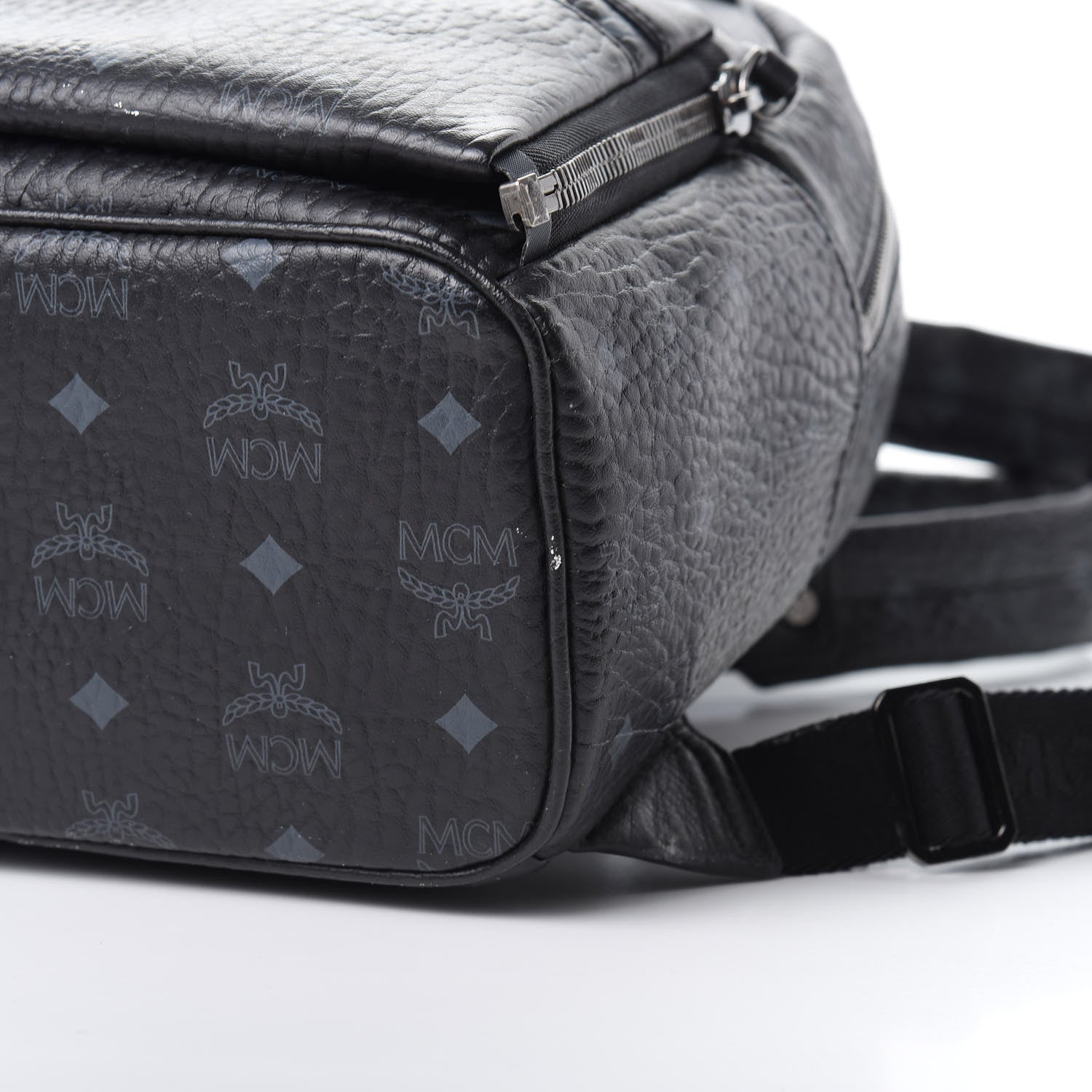 MCM Visetos Studded Small Dual Stark Backpack Black 9 of 19