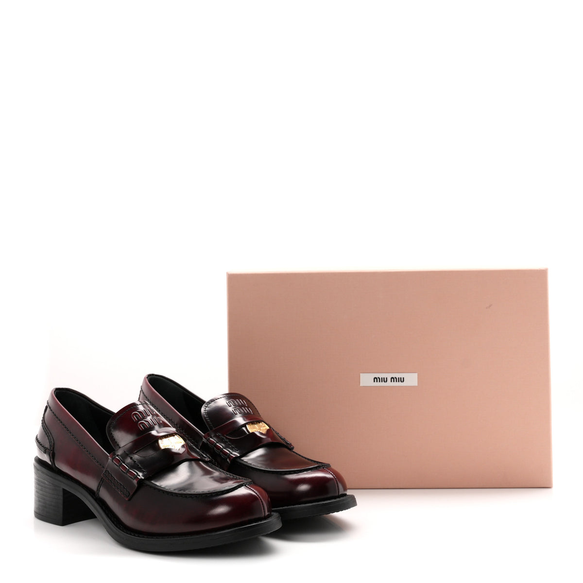 Spazzolato Fume Penny Platform Loafers 39 Porpora