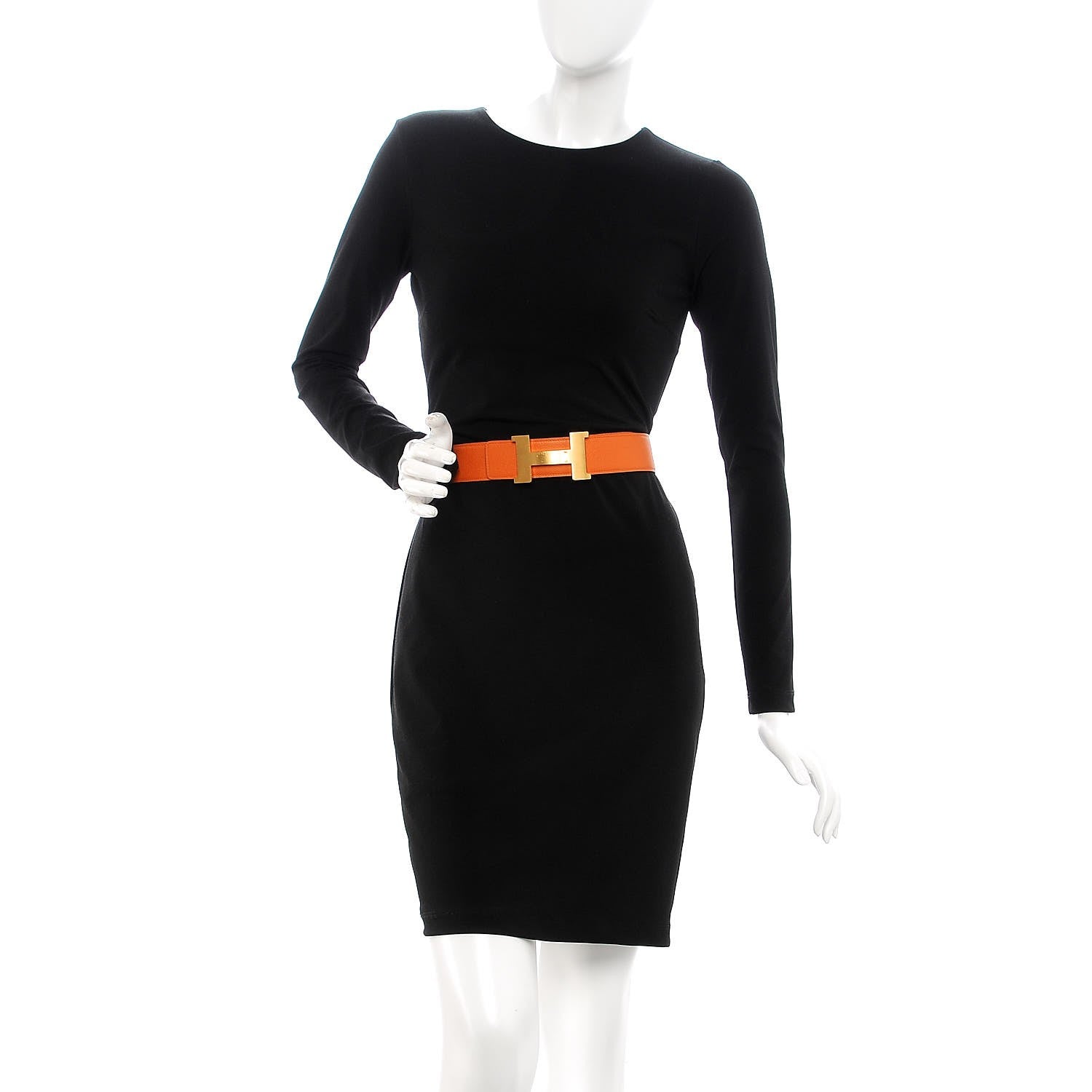 Hermes Epsom 42mm Constance2 H Belt 85 Orange Gold 2 of 10