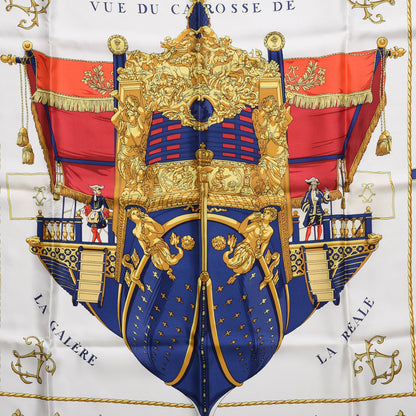 Hermes Silk Vue Du Carosse De La Galere La Reale Scarf 90 6 of 11