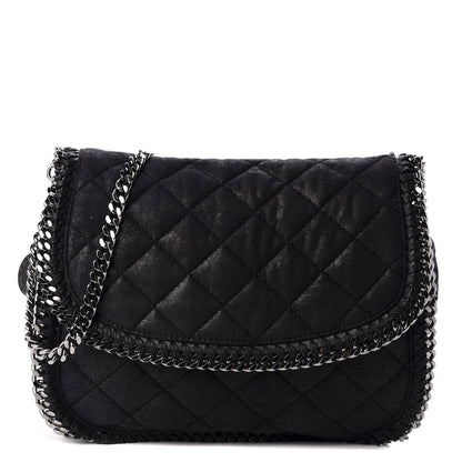 Stella McCartney Shaggy Deer Quilted Falabella Shoulder Bag Black 1 of 8