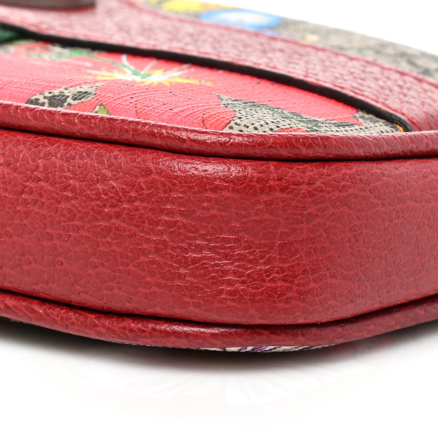 Gucci GG Supreme Monogram Flora Web Ophidia Wristlet Bag Red 7 of 7