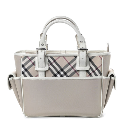 Burberry Canvas Nova Check Tote Beige 1 of 9