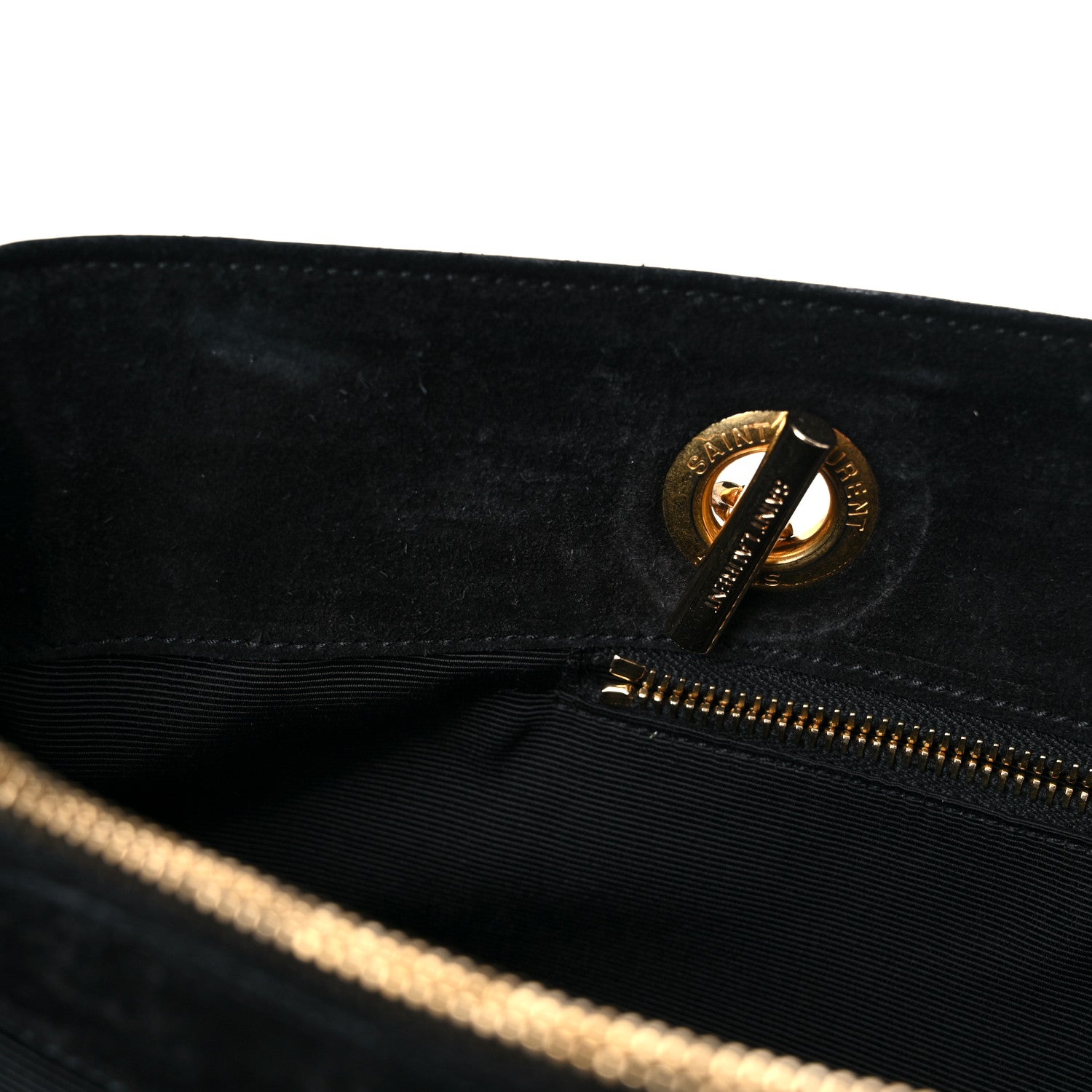 Saint Laurent Suede Monogram Cassandre Shopper Black 13 of 30