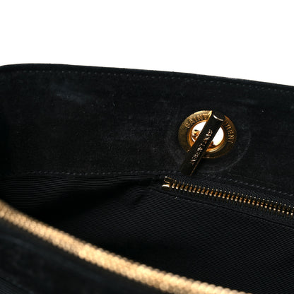 Saint Laurent Suede Monogram Cassandre Shopper Black 13 of 30