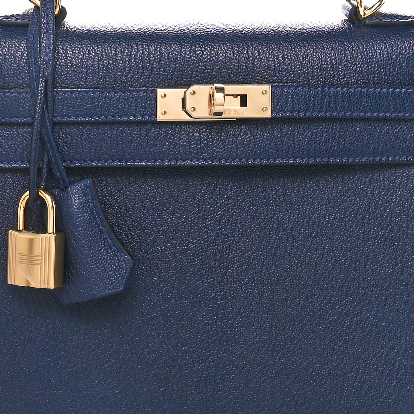 Chevre Mysore Horseshoe Kelly Sellier 25 Bleu Marine Bleu De France