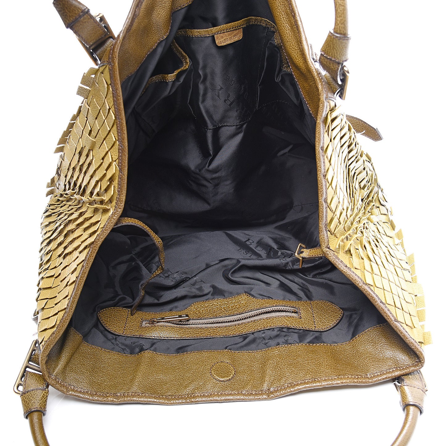 Calfskin Tile Tote Green