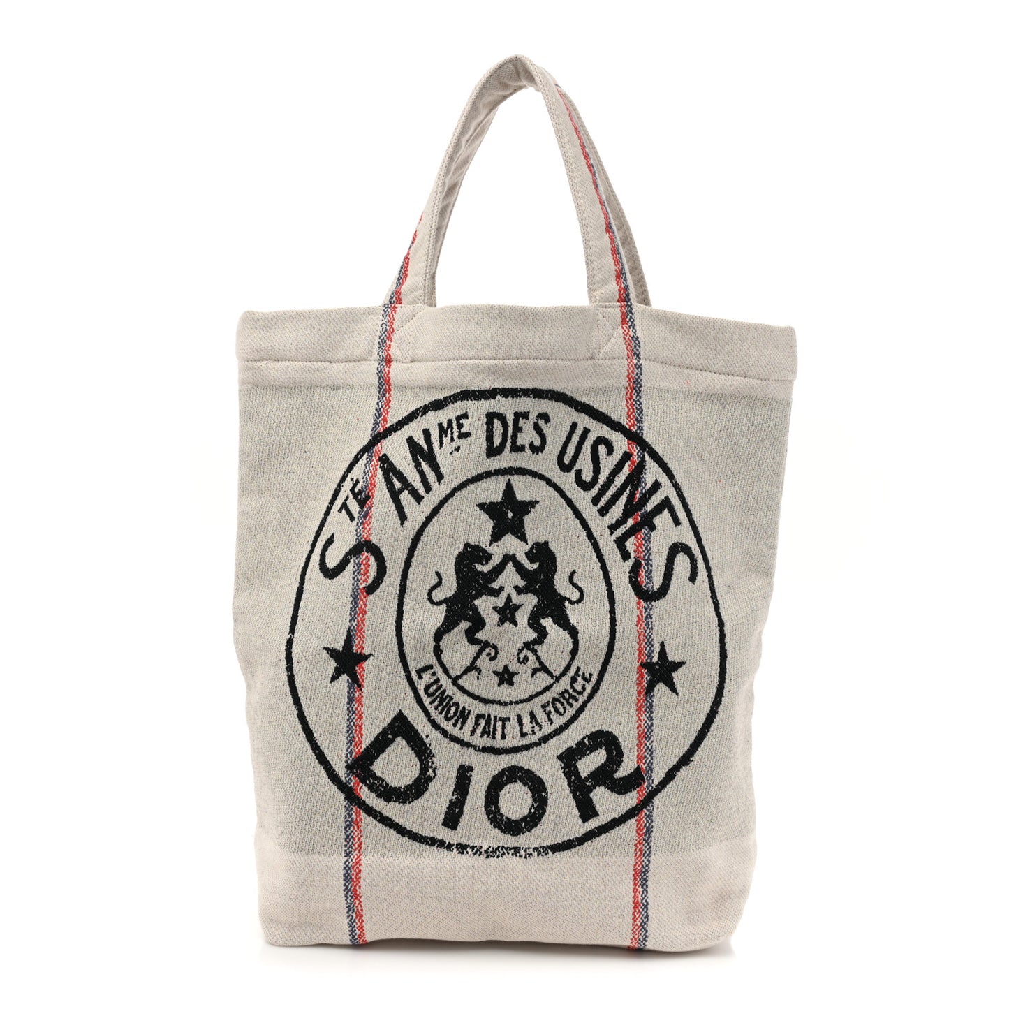Canvas Print Cruise Tote Ivory Black