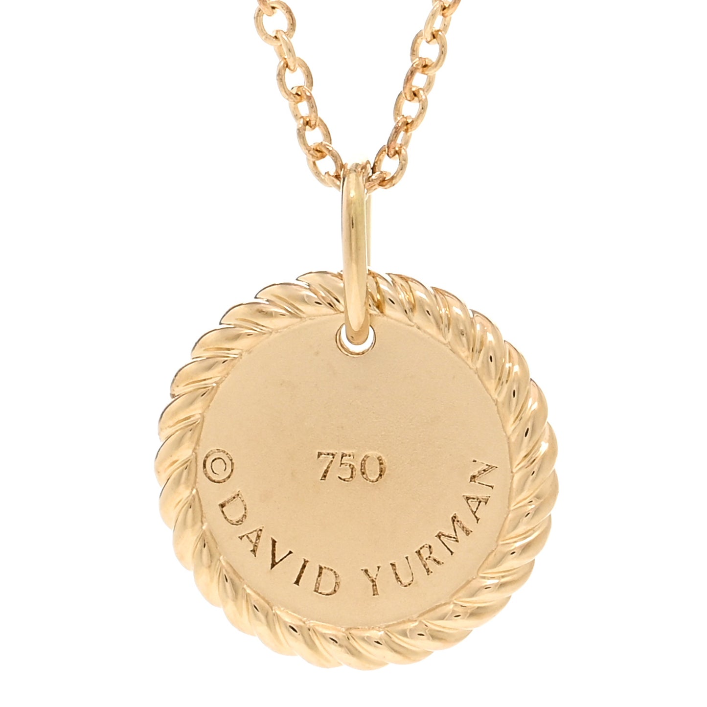 18K Yellow Gold Blue Sapphire Diamond Evil Eye Necklace