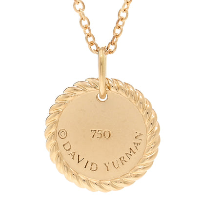 David Yurman 18K Yellow Gold Blue Sapphire Diamond Evil Eye Necklace 4 of 5