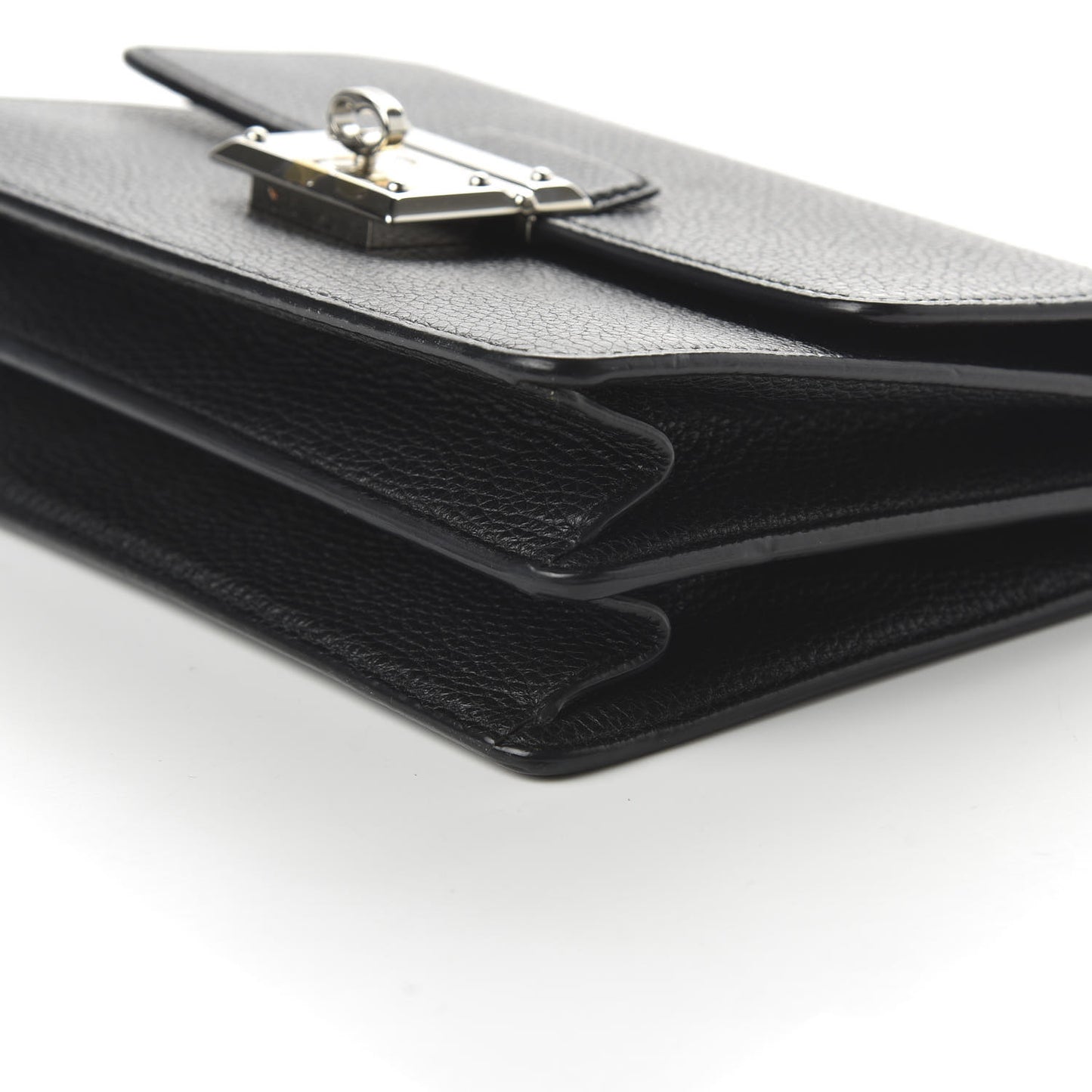 Grained Calfskin Rosalia Shoulder Bag Black
