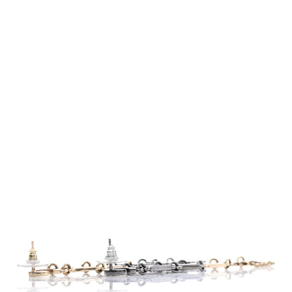 Chanel Crystal Pearl Chanel Bright Young Things Earrings Gold Ruthenium 3 of 4