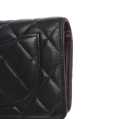 Chanel Lambskin Quilted Yen Wallet Black 10 of 14