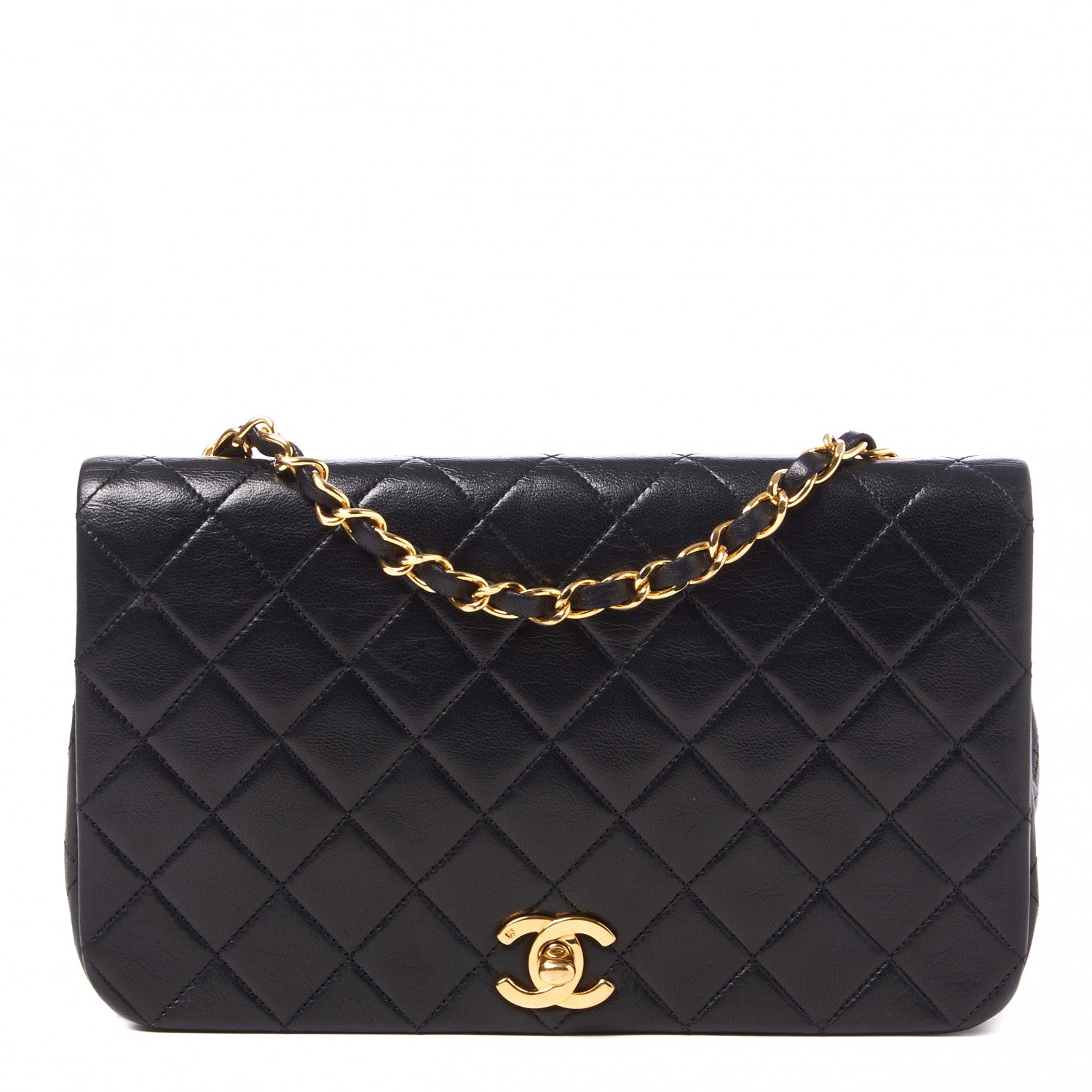 Chanel Lambskin Quilted Small Single Flap Bag Black 1 of 9