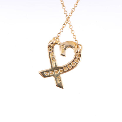 Tiffany 18K Yellow Gold Diamond Small Paloma Picasso Loving Heart Pendant Necklace 4 of 5