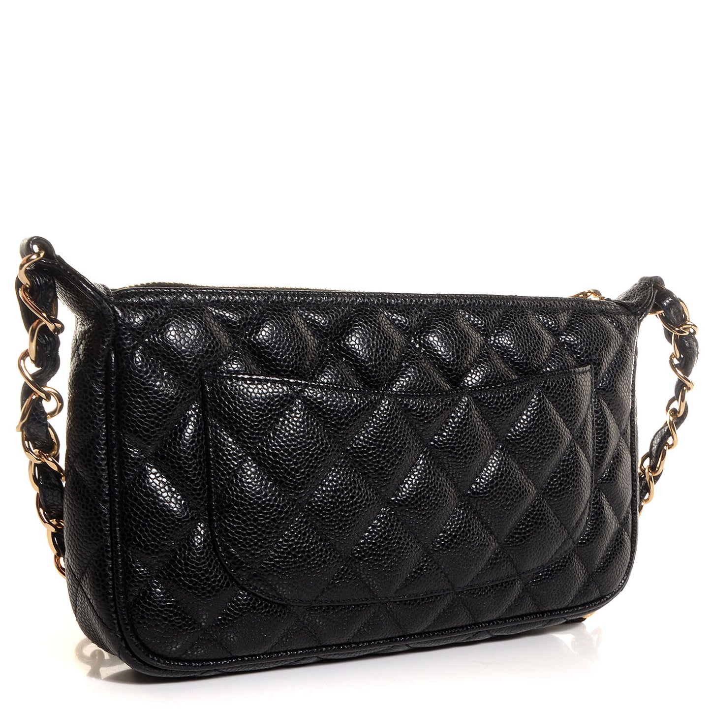 Caviar Quilted Pochette Black