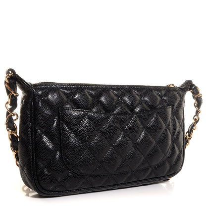 Chanel Caviar Quilted Pochette Black 3 of 7