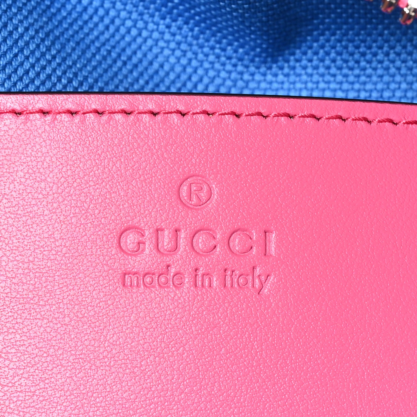 Calfskin GG Tennis Bi-Color Embossed Mini Duffle Bag Modern Fucsia Modern Blue