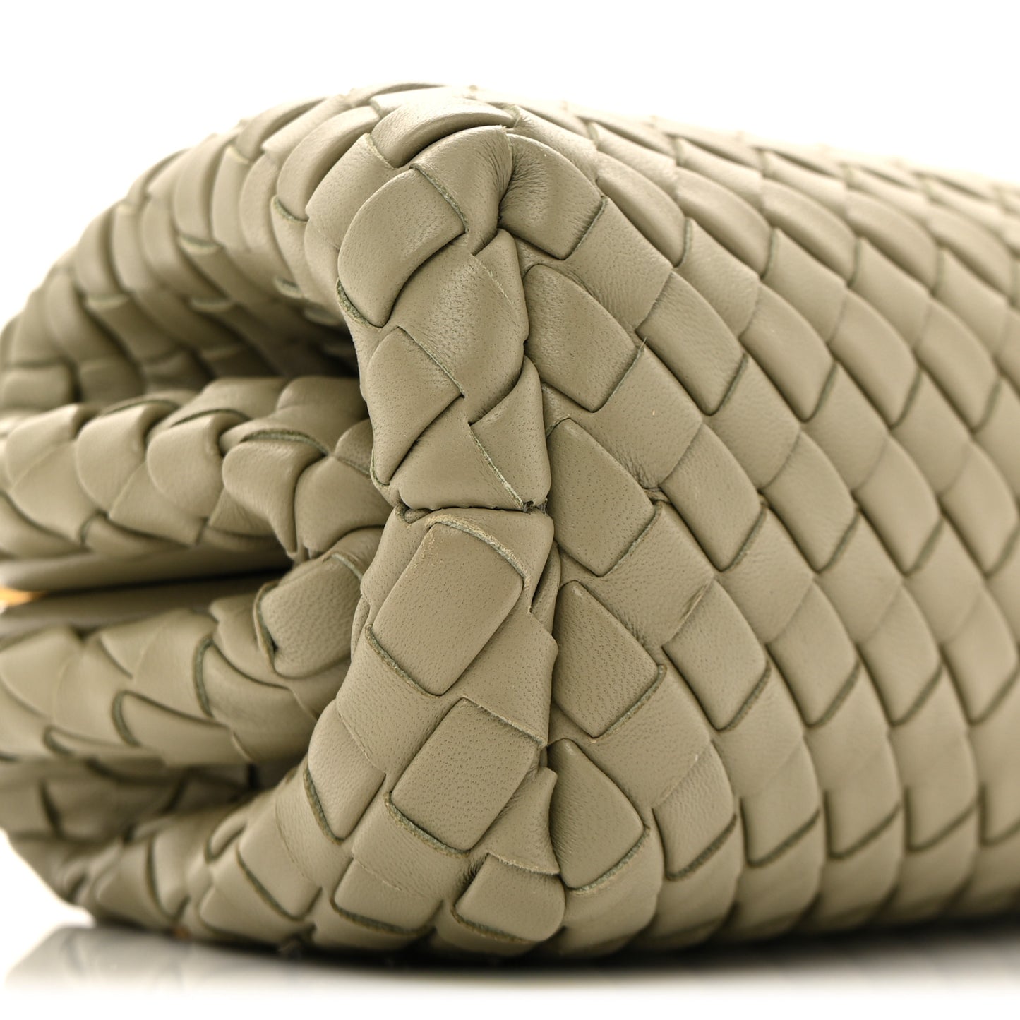 Nappa Intrecciato Small The Lauren 1980 Clutch With Chain Travertine