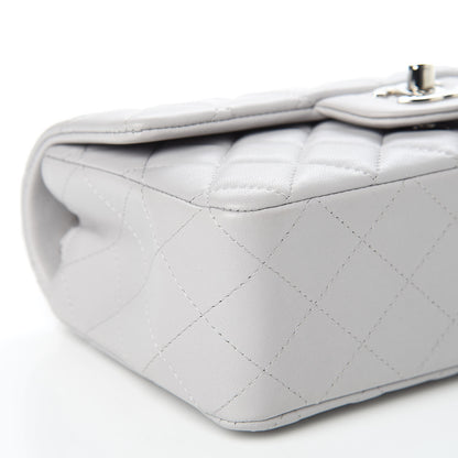 Chanel Lambskin Quilted Mini Rectangular Flap Grey 8 of 10