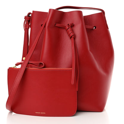 Mansur Gavriel Calfskin Bucket Bag Flamma 3 of 14