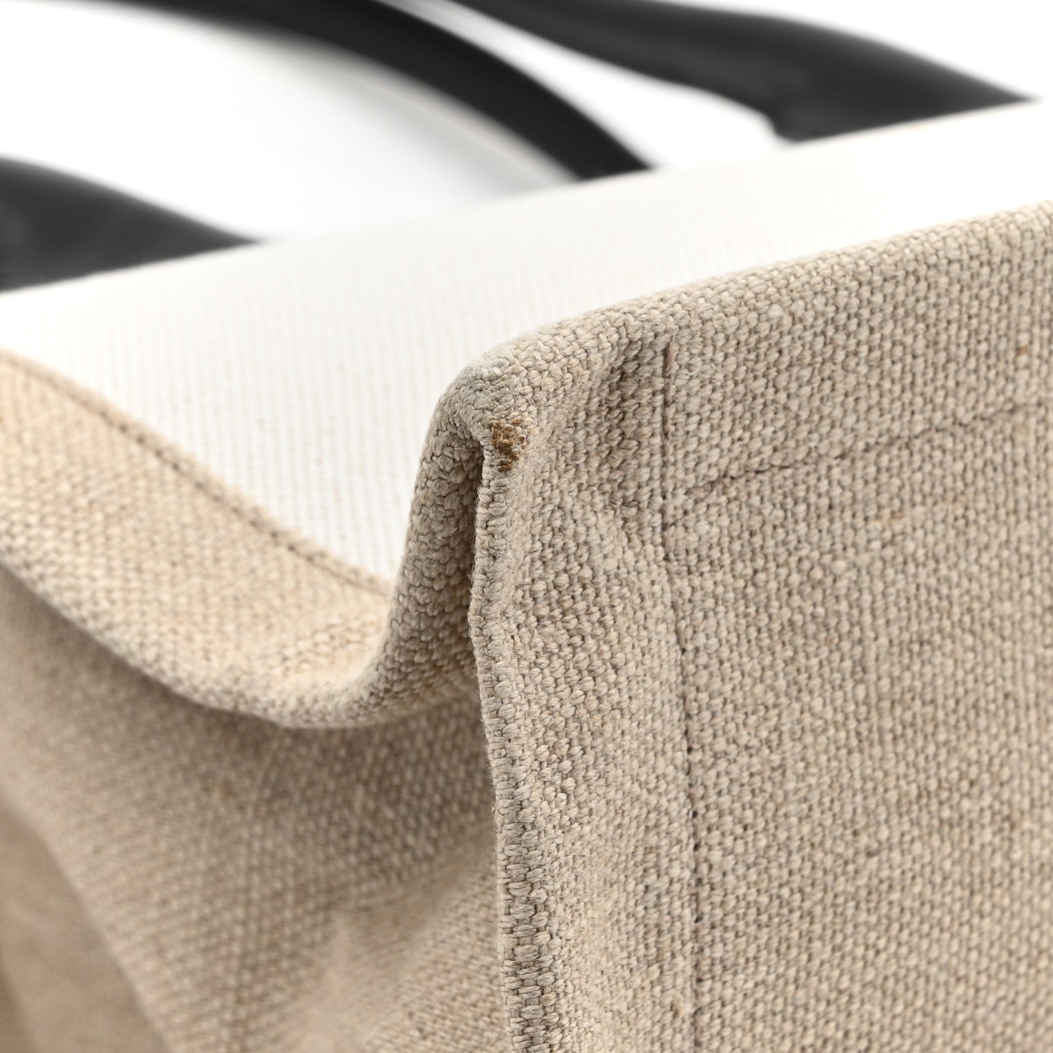 Saint Laurent Linen Calfskin Small Rive Gauche Tote Optic White 12 of 13