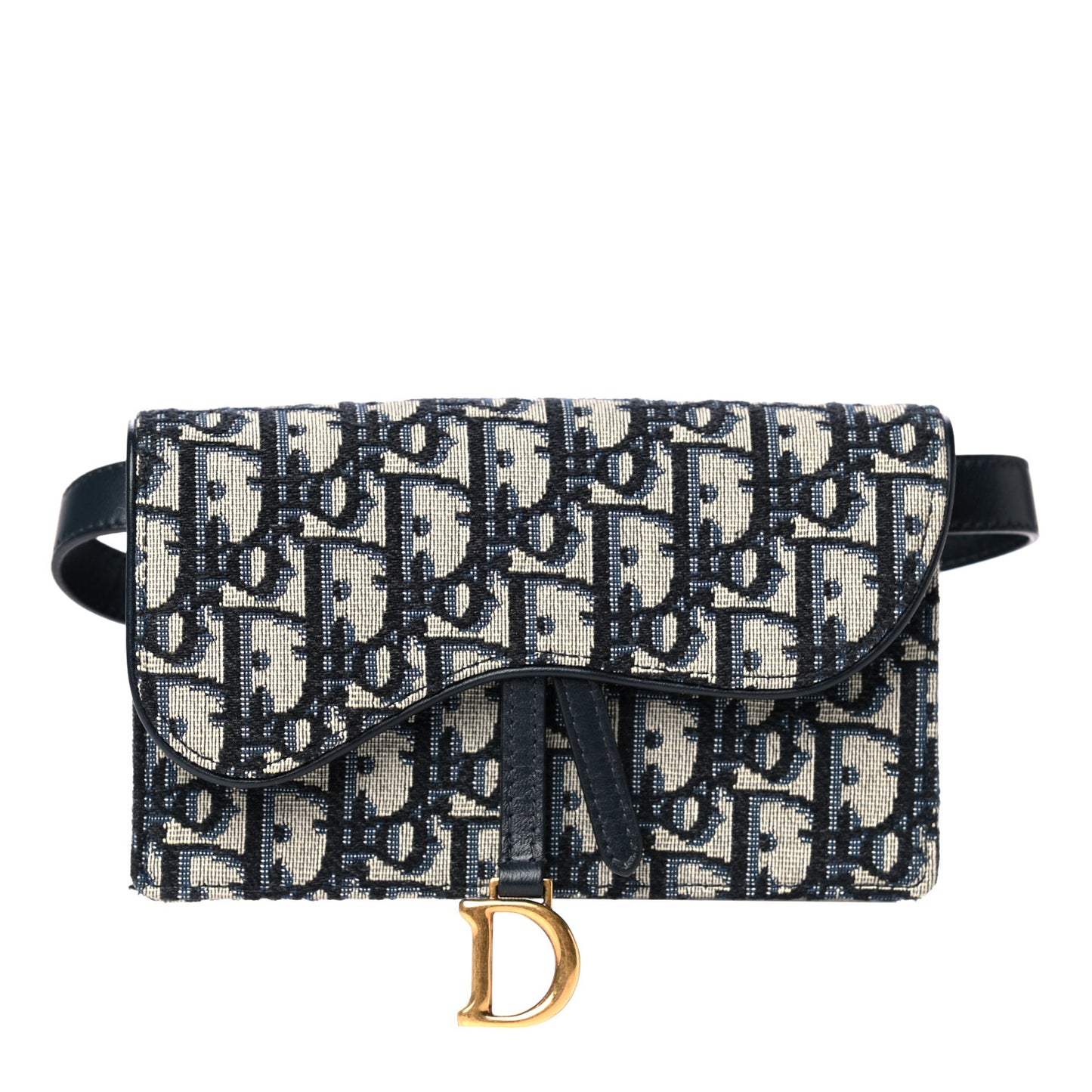 Oblique Saddle Belt Bag Blue