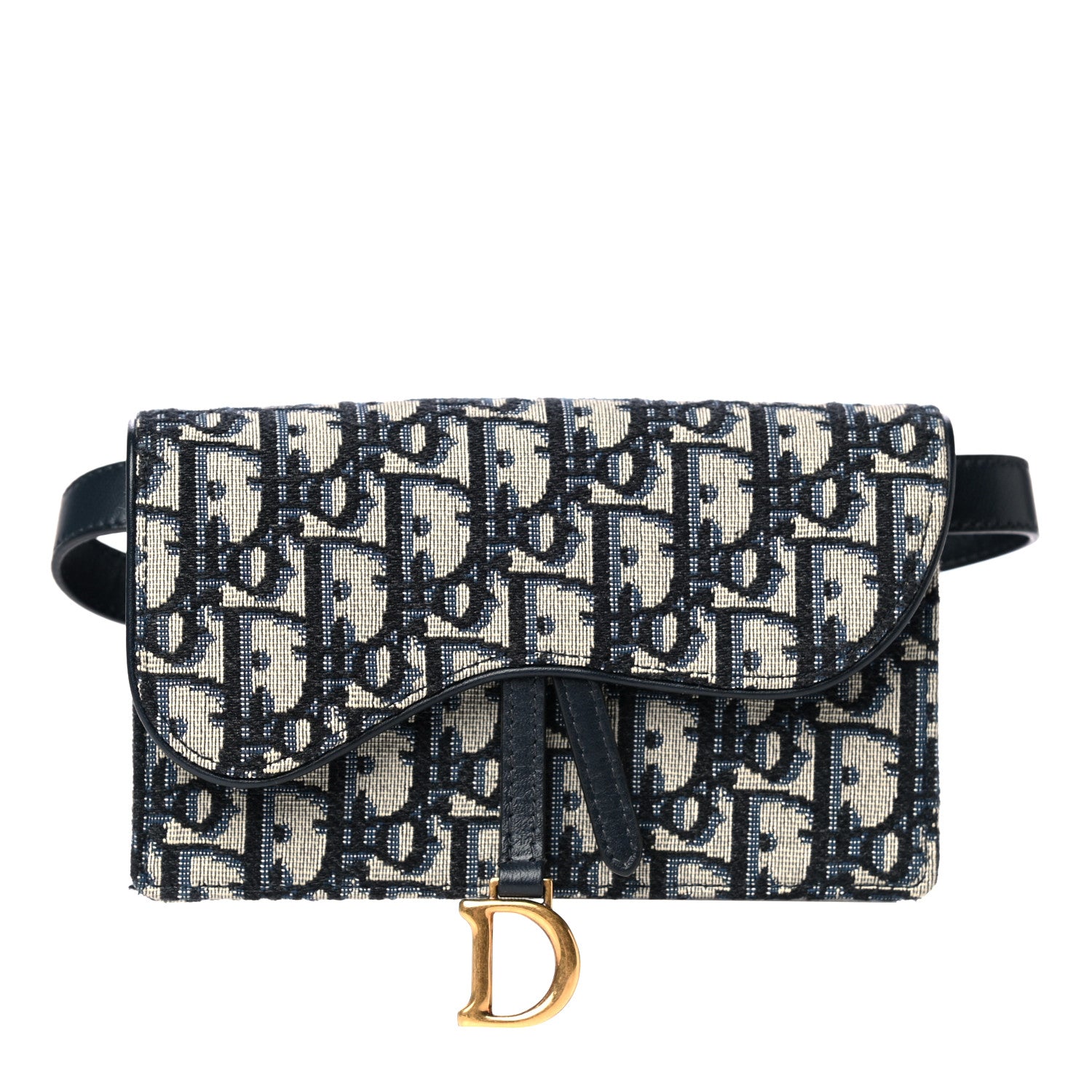 Christian Dior Oblique Saddle Belt Bag Blue 1 of 5