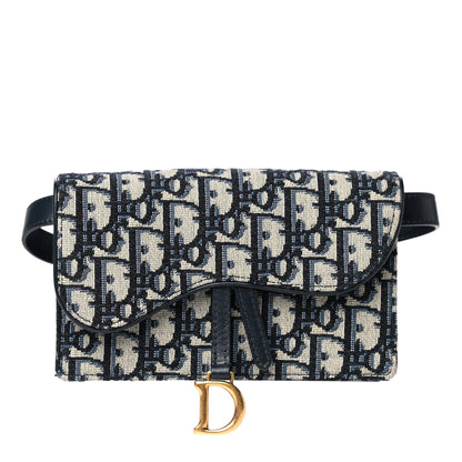 Christian Dior Oblique Saddle Belt Bag Blue 1 of 5
