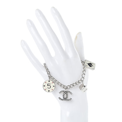 Chanel Crystal Wynn Exclusive Lucky Charm Bracelet Silver 2 of 5