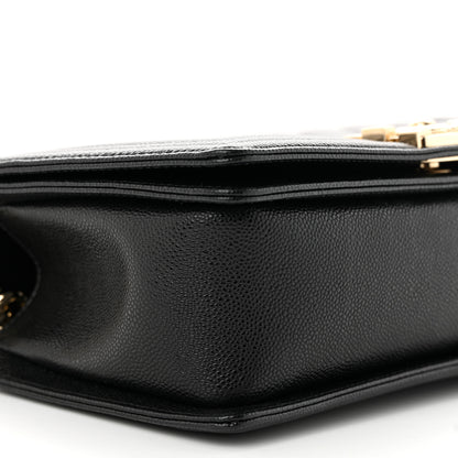 Chanel Caviar Chevron Quilted Medium Boy Flap Black 9 of 13