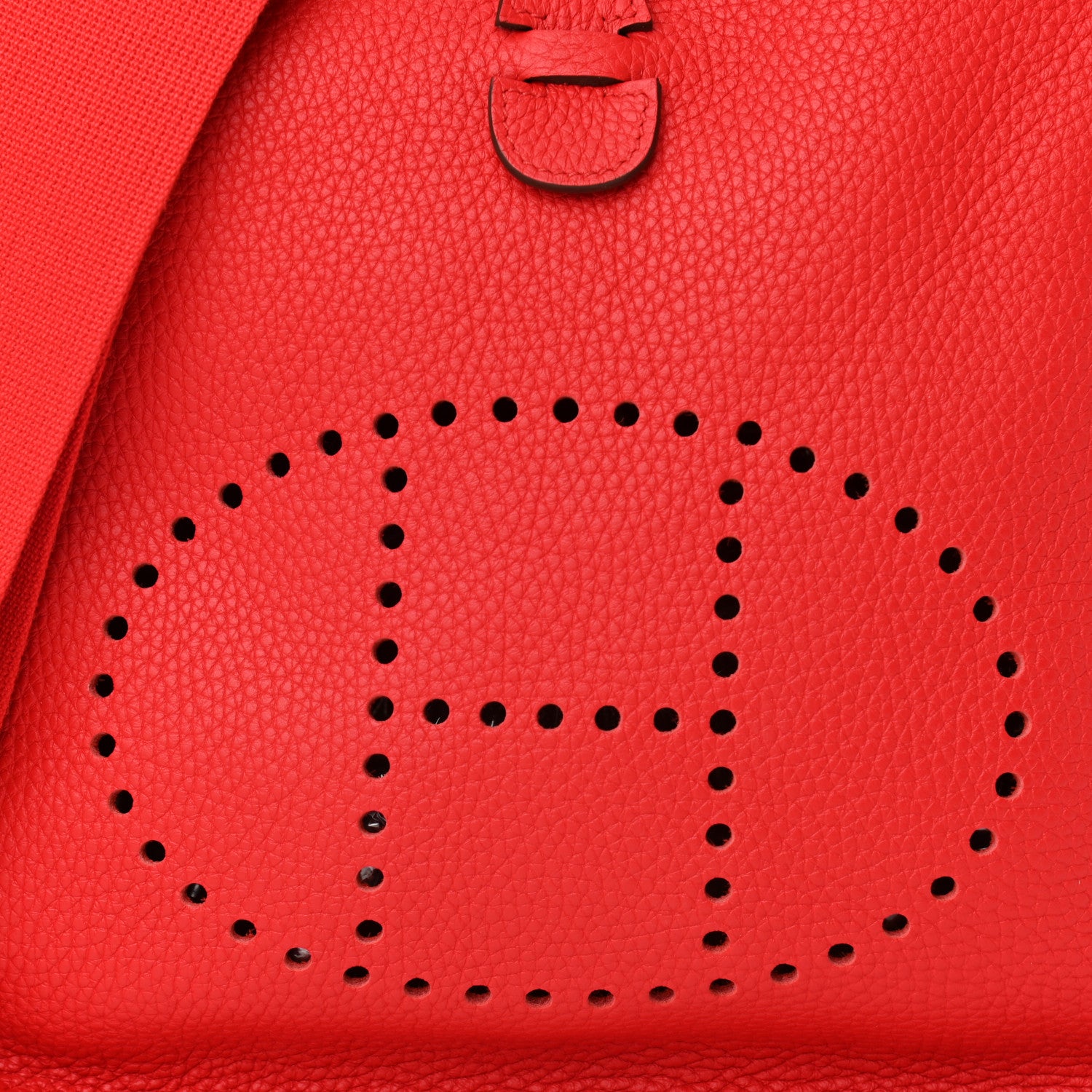 Hermes Taurillon Clemence Evelyne III PM Rouge De Coeur 8 of 10