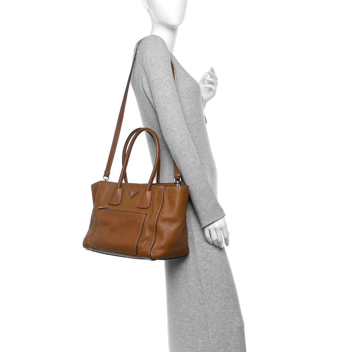 Prada Vitello Daino Shopping Tote Cannella 2 of 10
