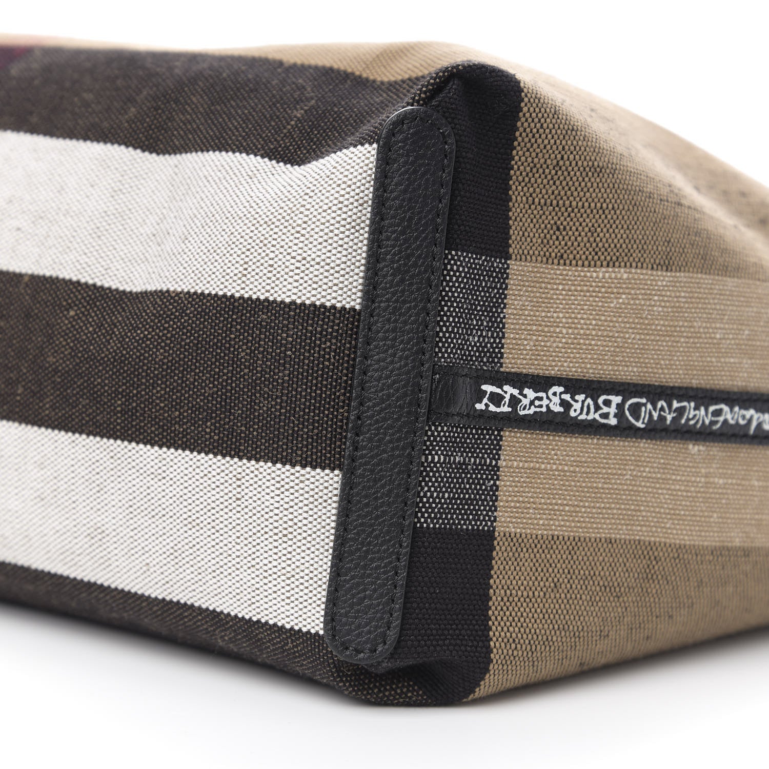 Burberry Coated Canvas Mega Check Medium Doodle Tote Black 14 of 15