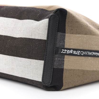 Burberry Coated Canvas Mega Check Medium Doodle Tote Black 14 of 15