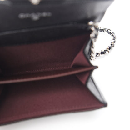 Chanel Caviar Quilted Flap Card Holder On Chain Black 4 of 10