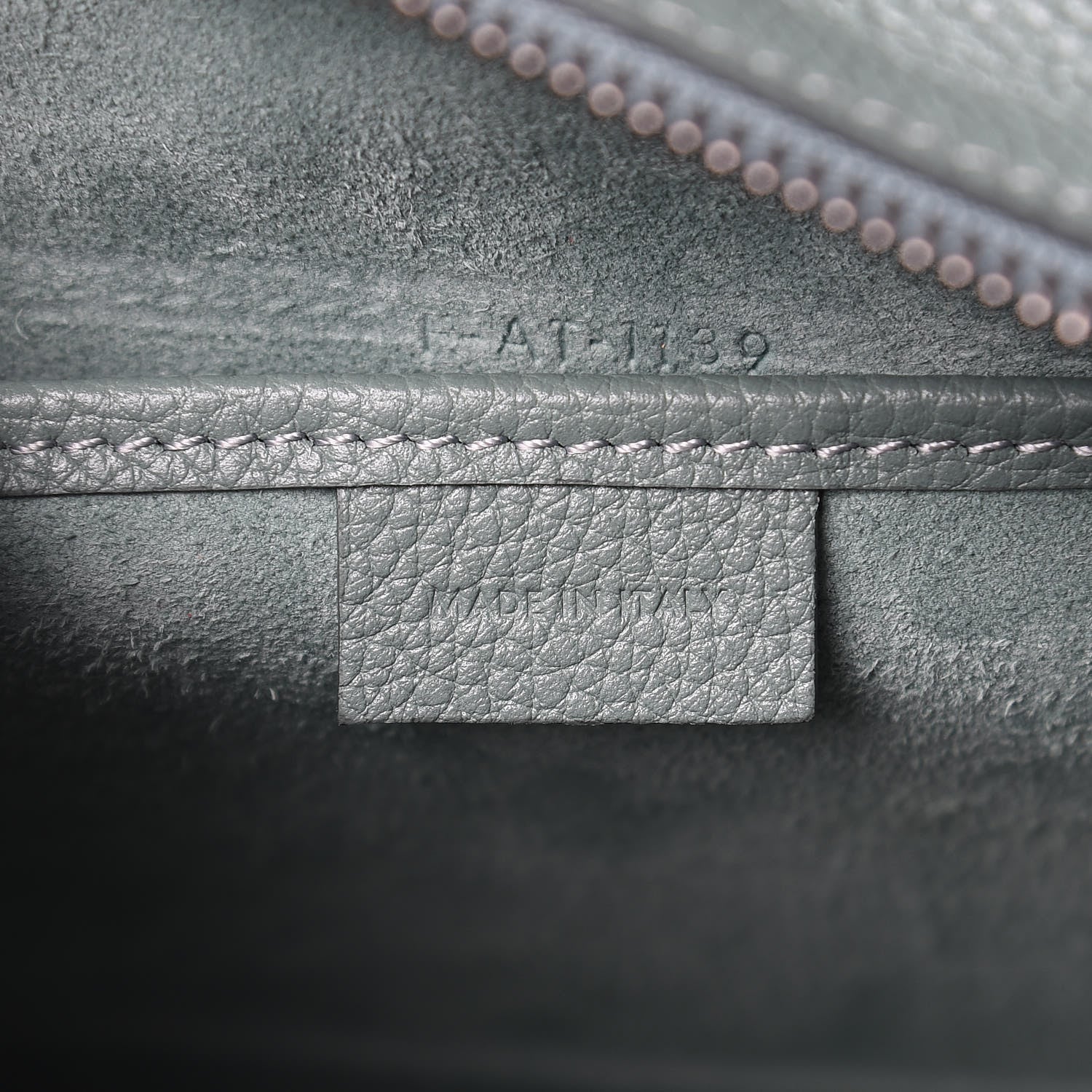 Celine Drummed Calfskin Nano Luggage Celadon 6 of 11