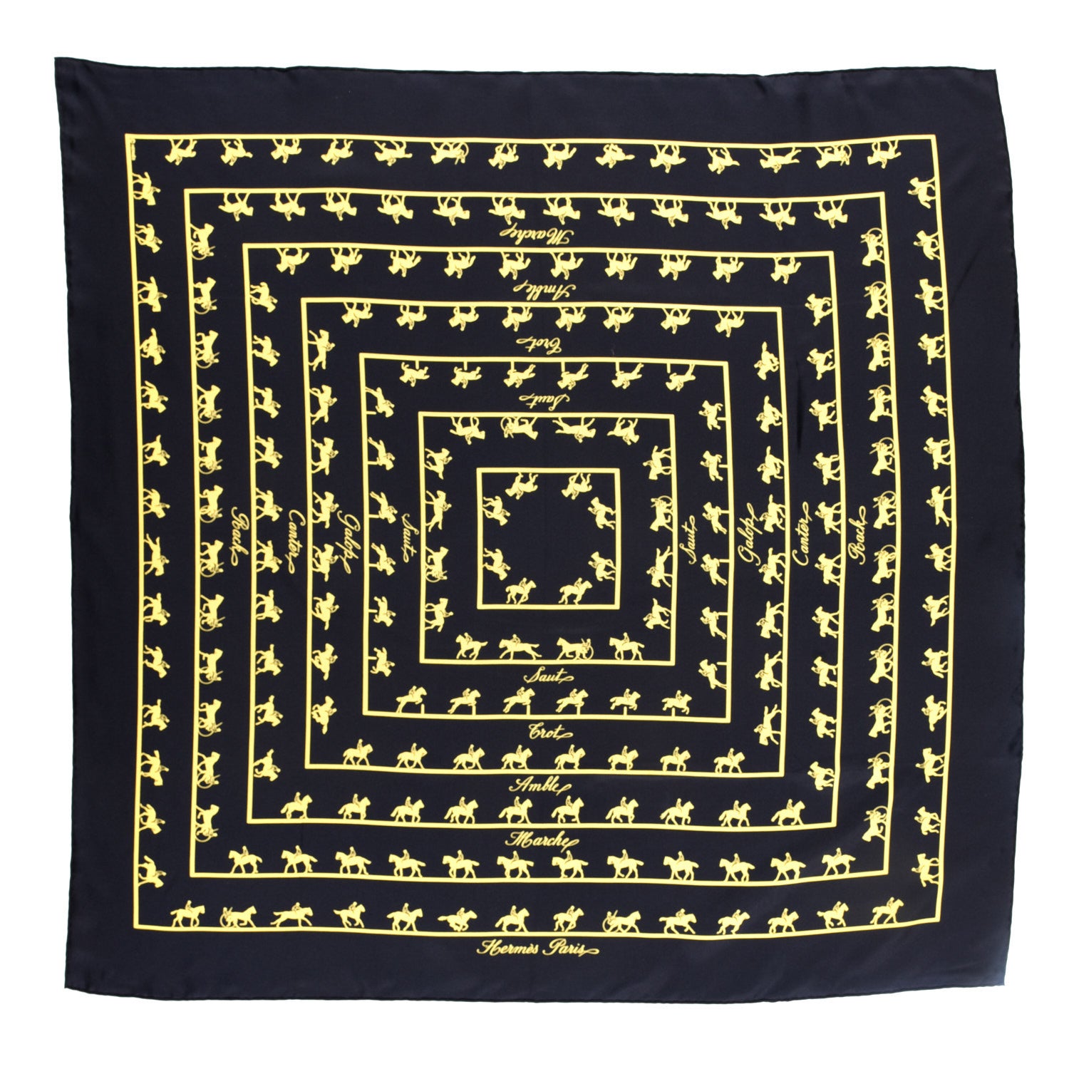 Hermes Silk Allures Scarf 90 Black 1 of 3